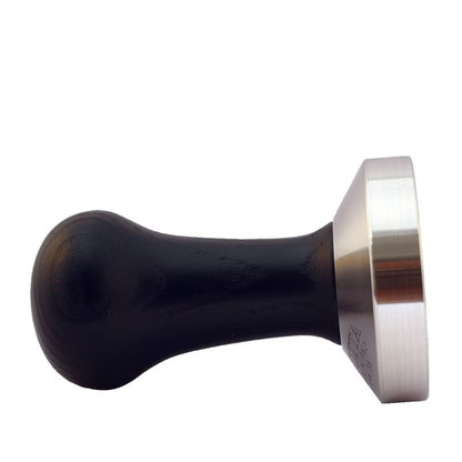 Motta Profi-Tamper mit Holzgriff, schwarz, nero black flach Barista Zubehör ø 58 mm