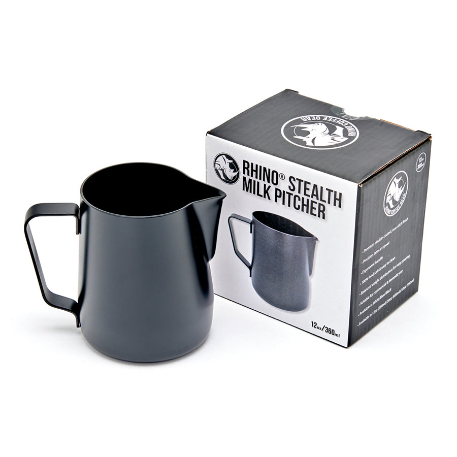 Rhino Stealth Milk Pitcher 12oz-360ml - Black-4
